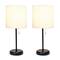 LimeLights White Shade Stick Lamps with USB Charging Port
